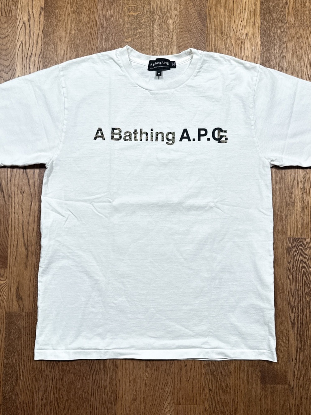 APC x A Bathing Ape Bape Made in Japan Heavyweight T Shirt Mens Medium